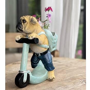 Amazon.co.jp: ペットパグスクーター飾り多肉植物ポット花瓶家や